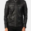 Men Black Biker Jacket