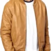 Tan Brown Bomber Jacket