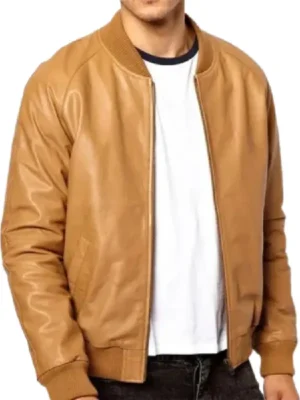 Tan Brown Bomber Jacket