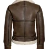 Women’s Fur Brown Distressed Leather Jacket