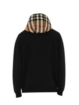 Check Hood Cotton Hoodie