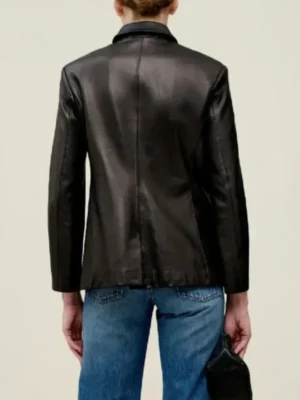 Jennifer Lawrence Leather Blazer