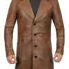 Men Brown Leather Coat