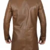Men Leather Brown Coat