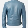 Men’s Blue Cafe Racer Jacket
