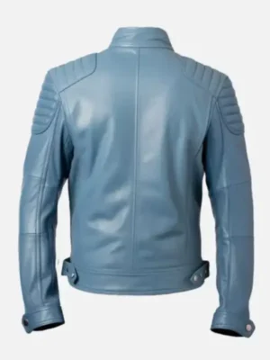 Men’s Blue Cafe Racer Jacket