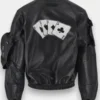 Kendrick Lamar Cards Black Leather Jacket